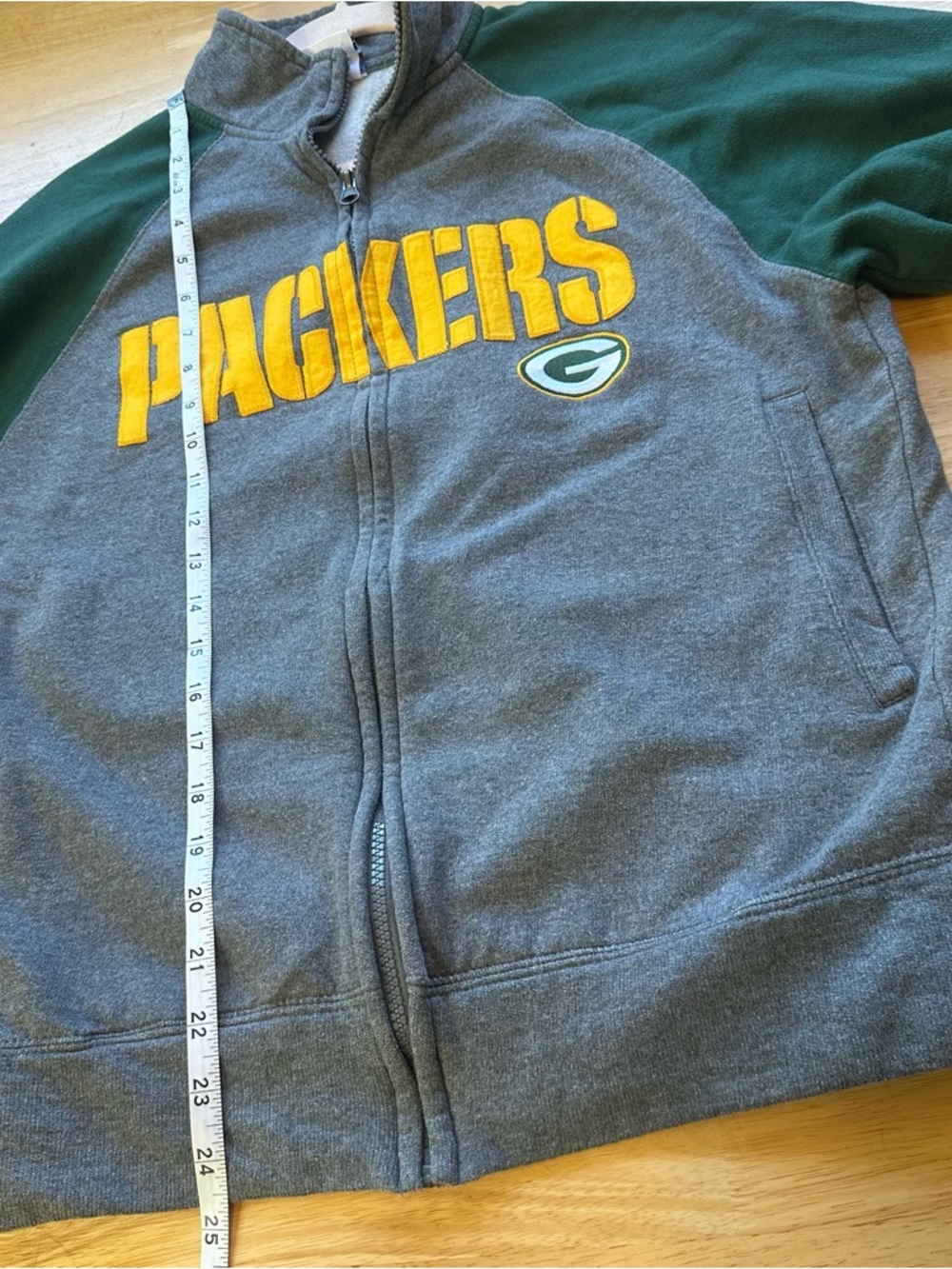 Green Bay Packers Men’s Zip Up Gray Green Jacket Size M Medium NFL Team Apparel - Picture 5 of 6